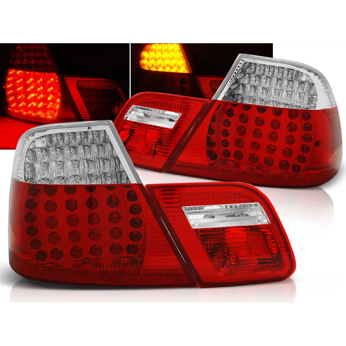 Fanali Posteriori LED Rosso Bianco per BMW E46 Coupe 04.99-03.03