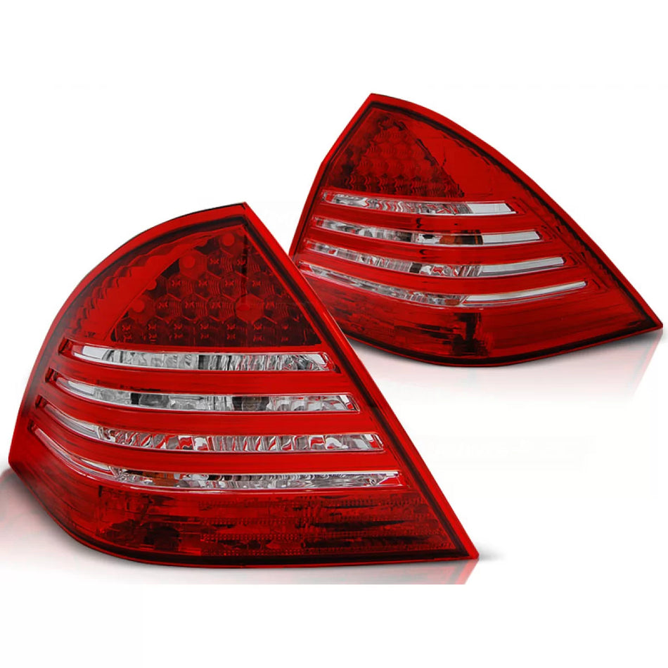 Fanali Posteriori LED Rosso Bianco per Mercedes C-klasa W203 00-04 Berlina