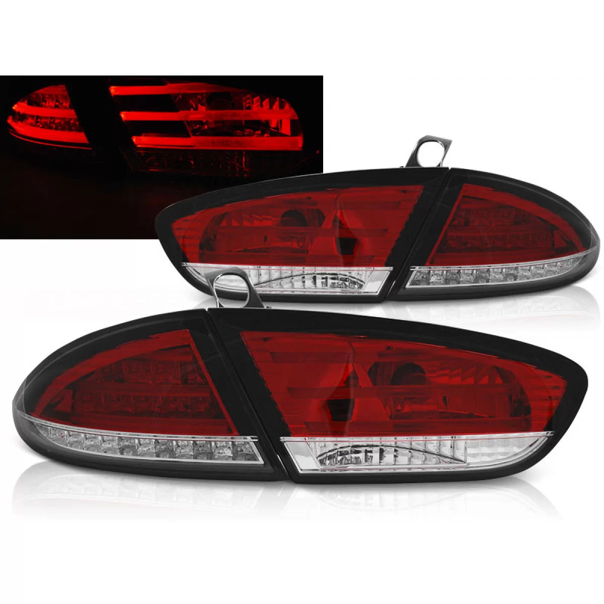 Fanali Posteriori LED Rosso Bianco per Seat Leon 03.09-12