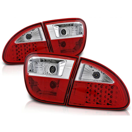 Fanali Posteriori LED Rosso Bianco per Seat Leon 04.99-08.04