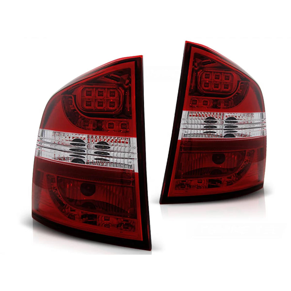 Fanali Posteriori LED Rosso Bianco per Skoda Octavia Ii Kombi 04-12