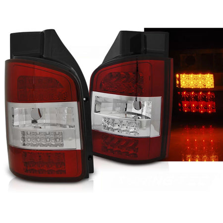 Fanali Posteriori LED Rosso Bianco per VW T5 Transporter 10-15
