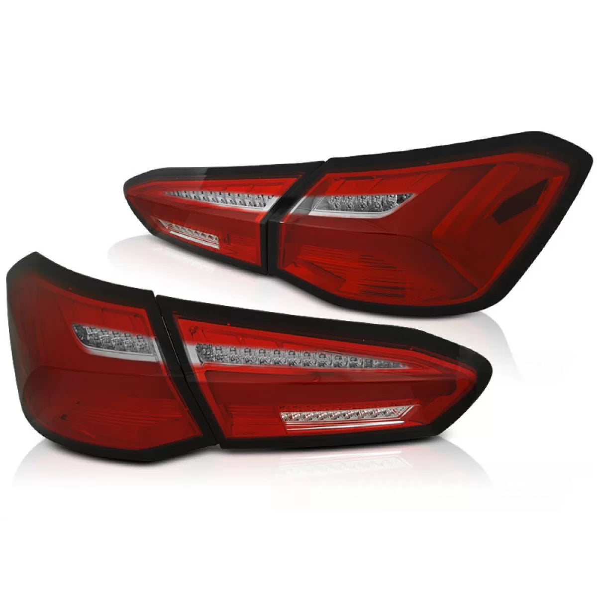 Fanali Posteriori LED Rossi Bianchi Sequenziali per Ford Focus 4 18-21 Berlina