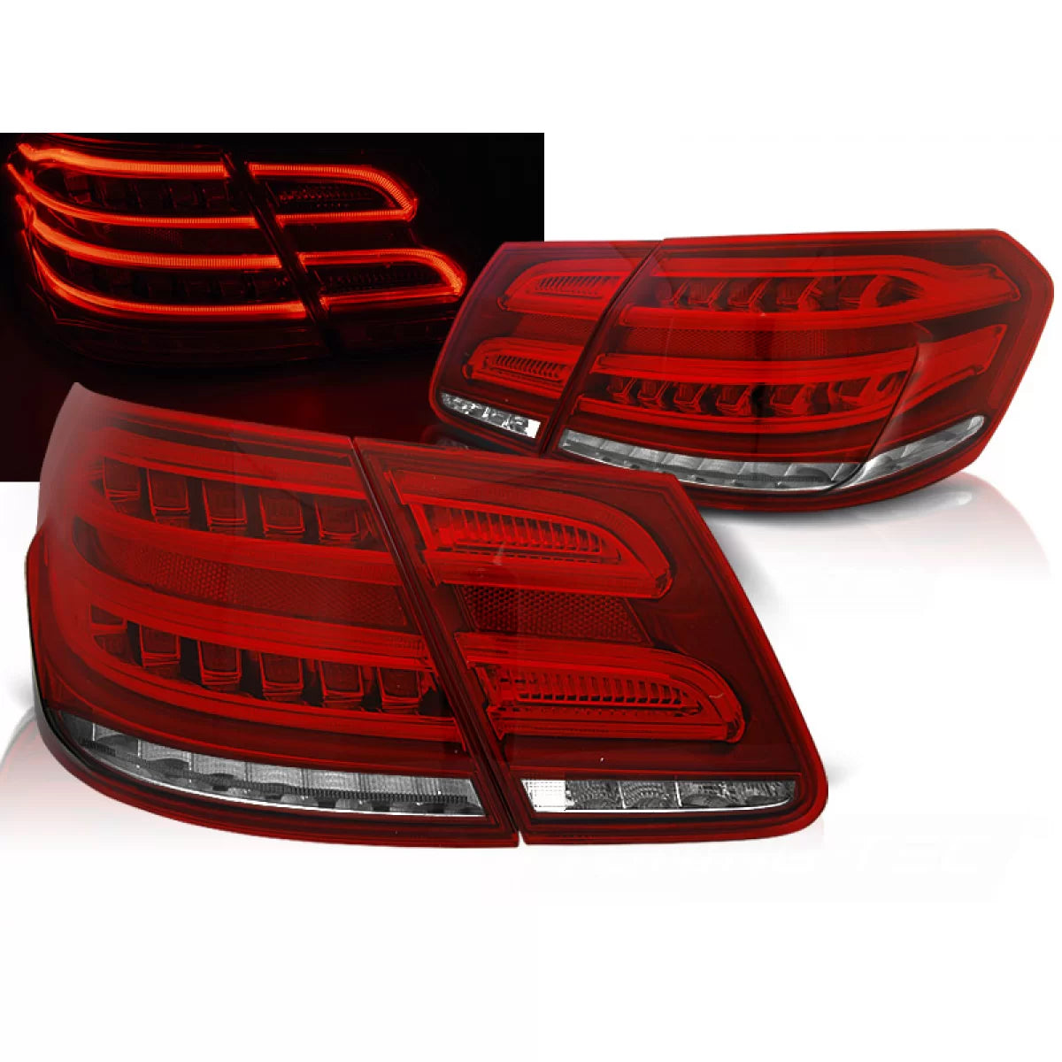 Fanali Posteriori LED Rosso Bianco Sequenziali per Mercedes E-klasa W212 09-13