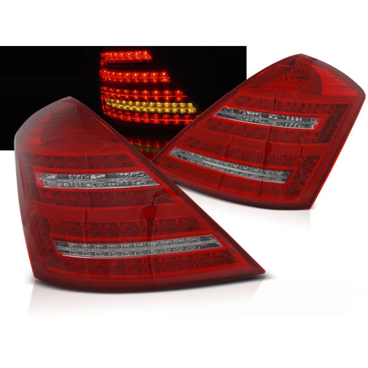 Fanali Posteriori LED Rossi Bianchi Sequenziali per Mercedes S-klasa W221 05-09