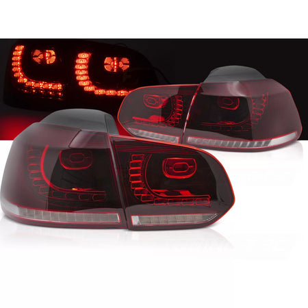 Fanali Posteriori LED Rossi Bianchi Sequenziali per VW Golf 6 08-13