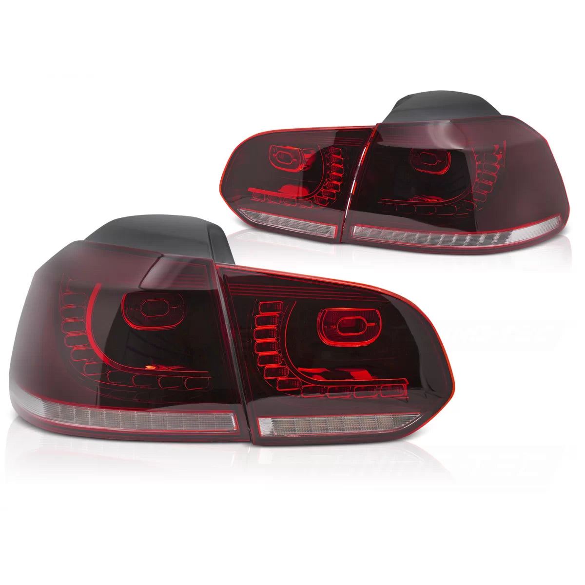 Fanali Posteriori LED Rossi Bianchi Sequenziali per VW Golf 6 08-13
