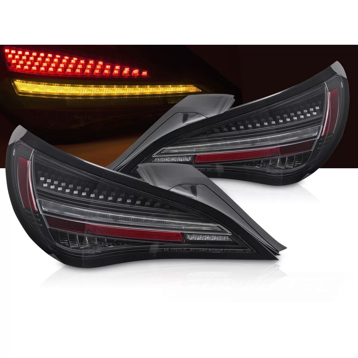 Fanali Posteriori LED Neri Sequenziali per Mercedes CLA C117 13-16 X117 14-16