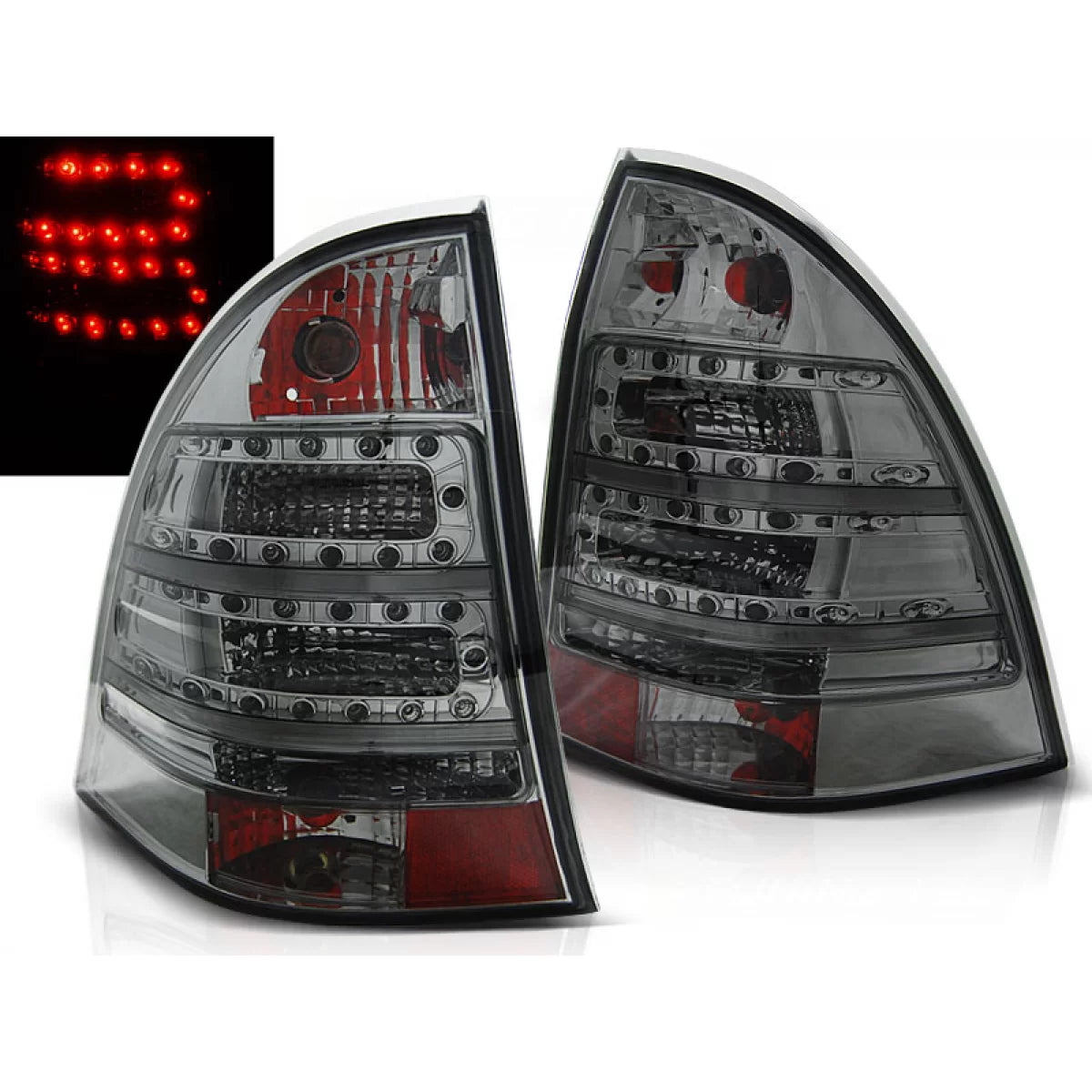 Fanali Posteriori LED Fumé per Mercedes C-klasa W203 Sw 00-07