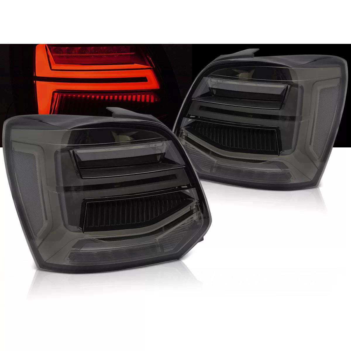 Fanali Posteriori LED Fumo con Barra per Volkswagen Polo V 09-17