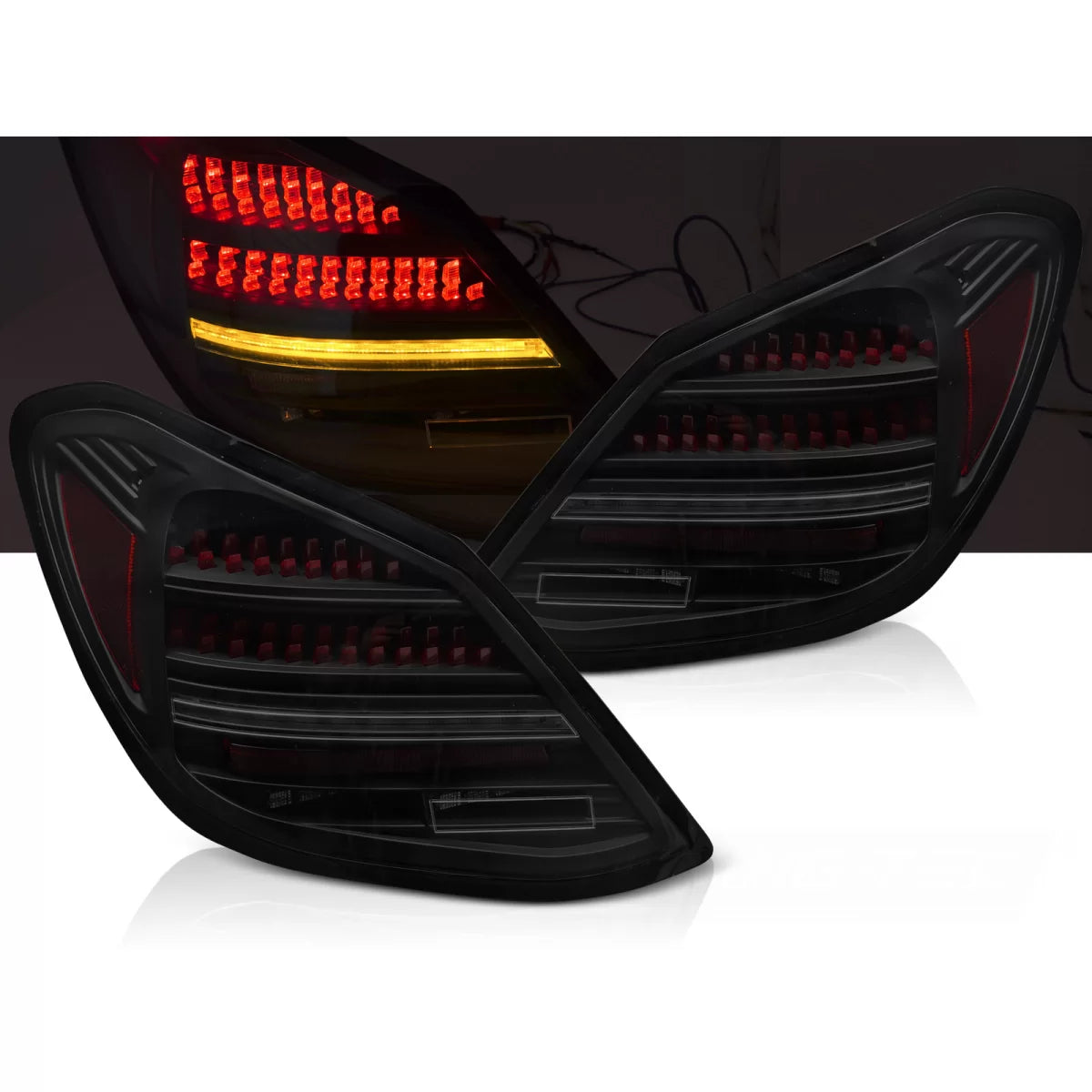 Fanali Posteriori LED Rossi Fumé Sequenziali per Mercedes Classe C W205 14-21