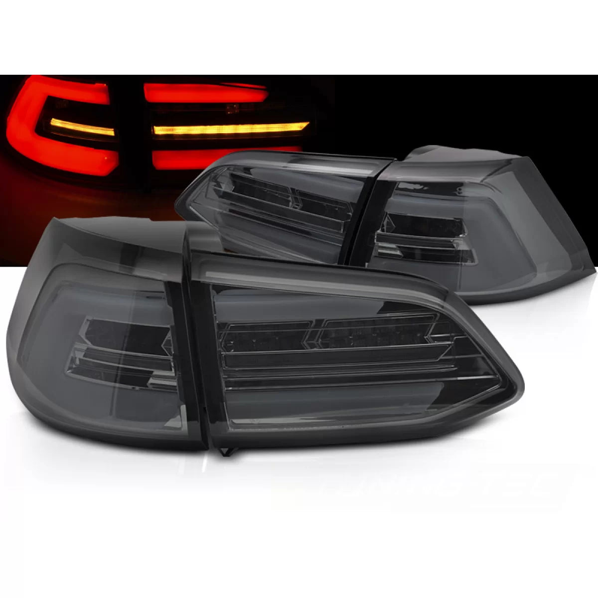 Fanali Posteriori LED Fumé Sequenziali per Volkswagen Golf 7 Sw 17-19