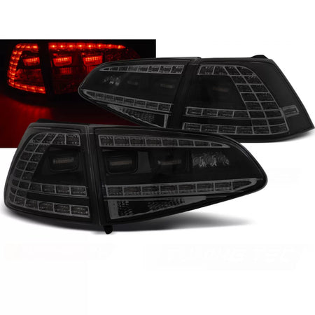 Fanali Posteriori LED Sport Nero Fumé Sequenziali per VW Golf 7 13-17