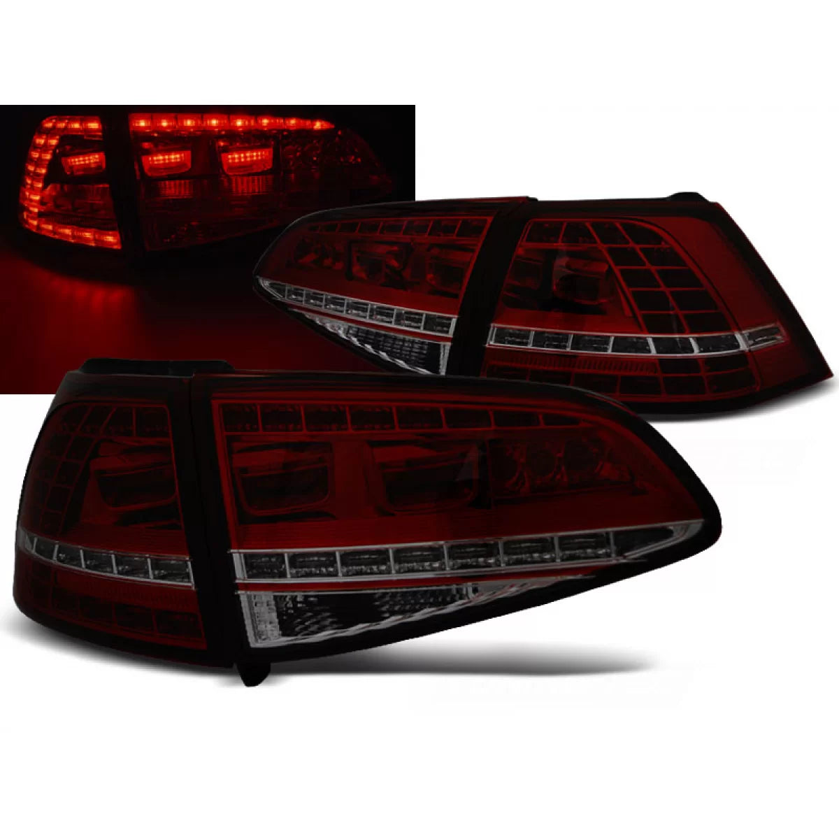 Fanali Posteriori LED Sport Rosso Fumo Sequenziali per VW Golf 7 13-17