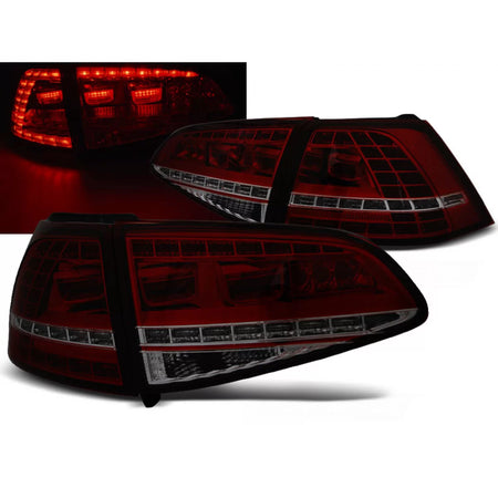Fanali Posteriori LED Sport Rosso Fumo Sequenziali per VW Golf 7 13-17