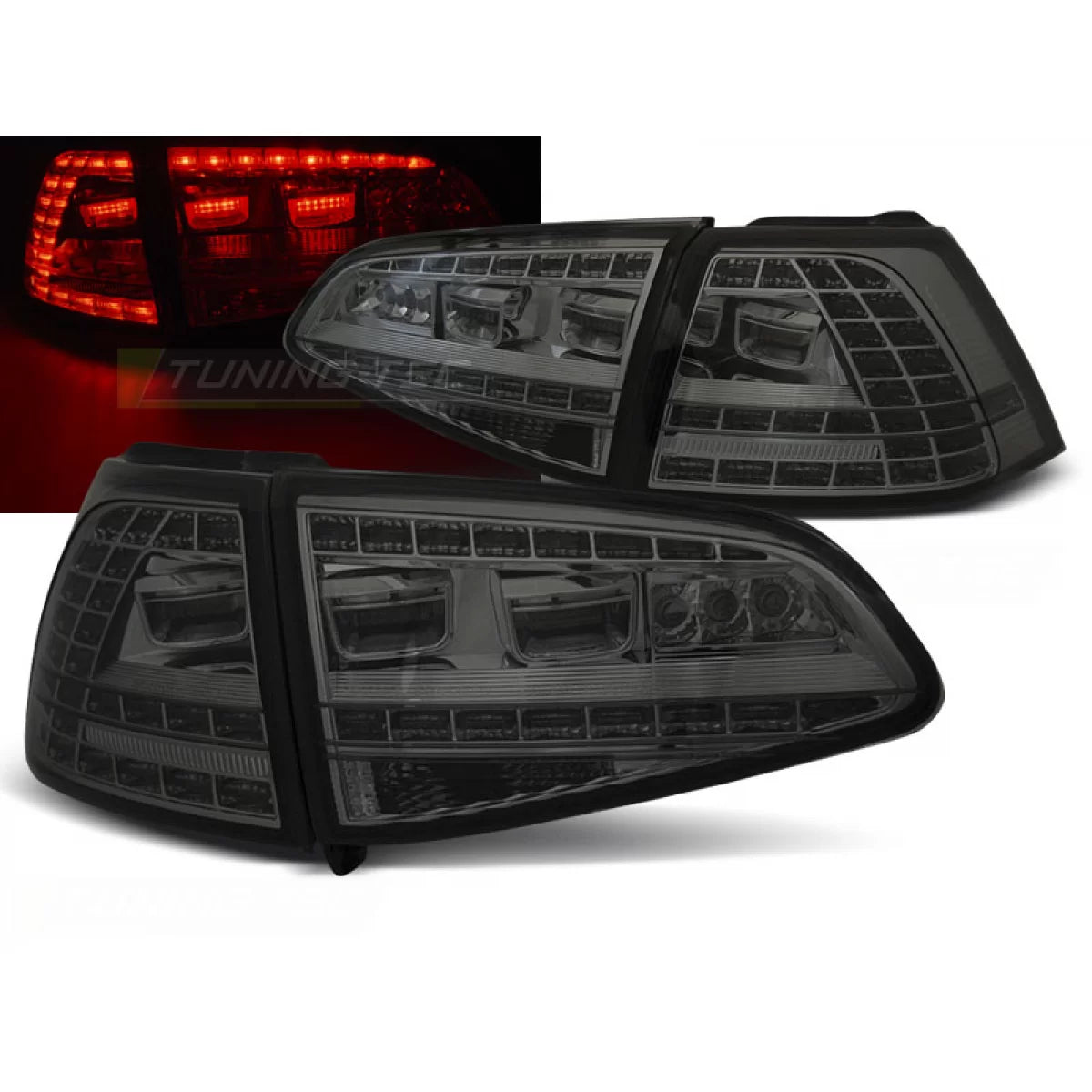 Fanali Posteriori LED Sport Fumé Sequenziali per VW Golf 7 13-17