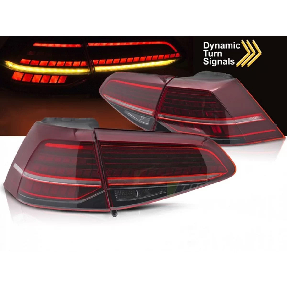 Fanali Posteriori LED Rosso Sinistro e Destro per Volkswagen Golf Vii 2013-2019