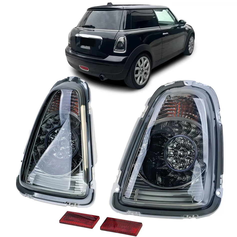 Fanali Posteriori LED Vetro Chiaro Nero Fumé per Mini Cooper R56 2006-2010