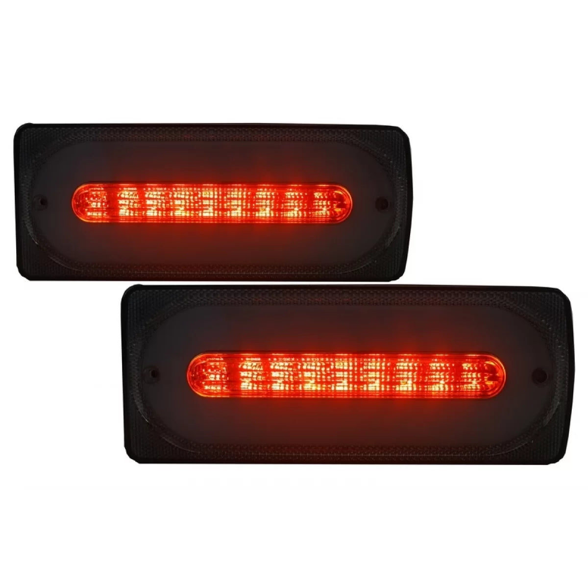 Fanali Posteriori LED Barra Luminosa Fumé con Modanature Porte Neri