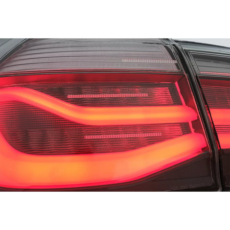 Fanali Posteriori LED M Look Nero Line Rosso Fumè per BMW Serie 3 F30 F35 F80
