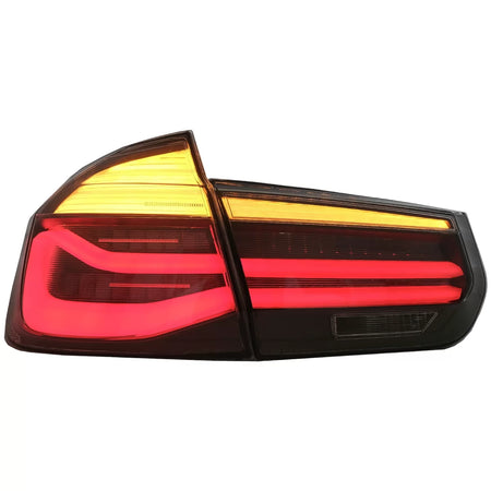 Fanali Posteriori LED M Look Nero Line Rosso Fumè per BMW Serie 3 F30 F35 F80