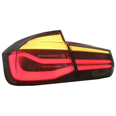 Fanali Posteriori LED M Look Nero Line Rosso Fumè per BMW Serie 3 F30 F35 F80