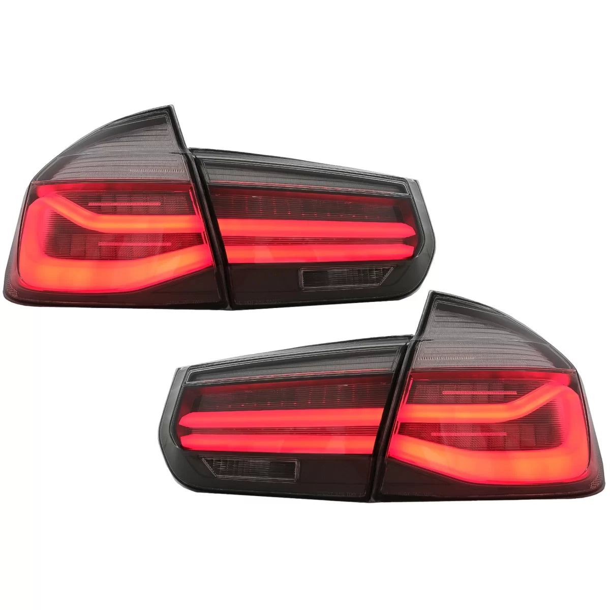 Fanali Posteriori LED M Look Nero Line Rosso Fumè per BMW Serie 3 F30 F35 F80