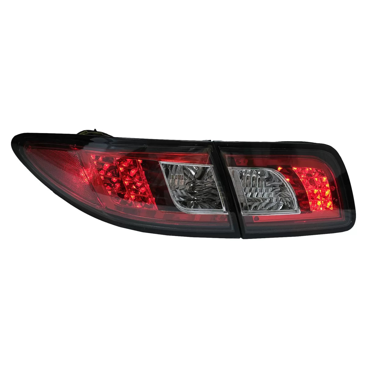 Fanali Posteriori LED Neri per Mazda 6 GG1 Berlina 2002-2007