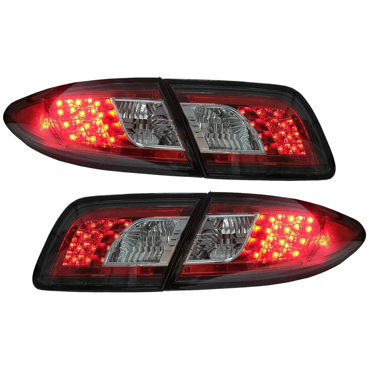 Fanali Posteriori LED Neri per Mazda 6 GG1 Berlina 2002-2007
