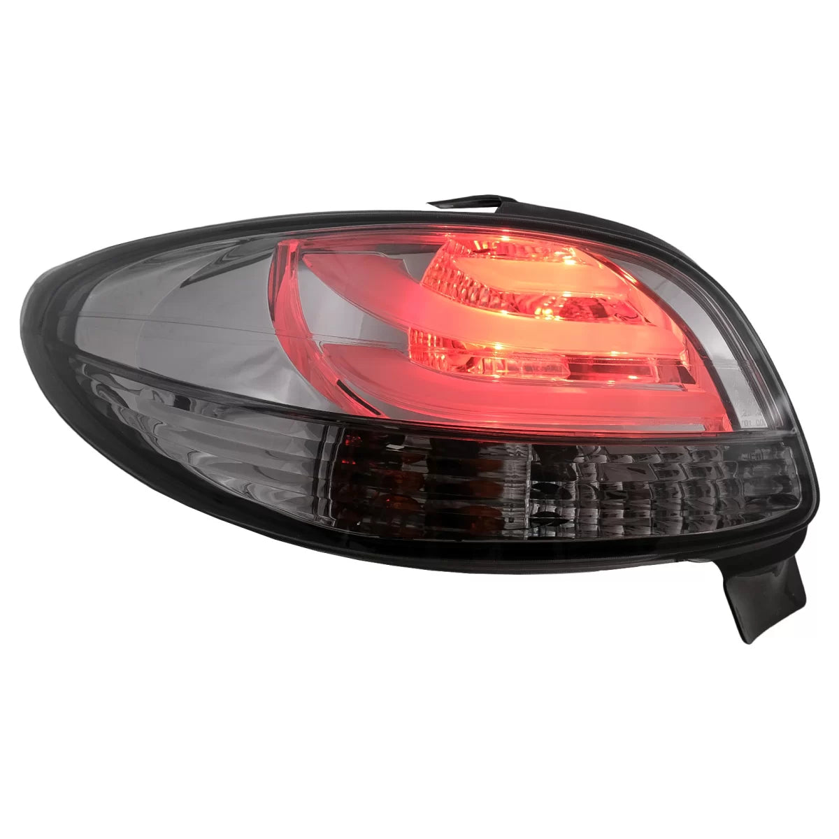 Fanali Posteriori LED Nero Fumé per Peugeot 206 Berlina 5 Porte 3/5 Porte