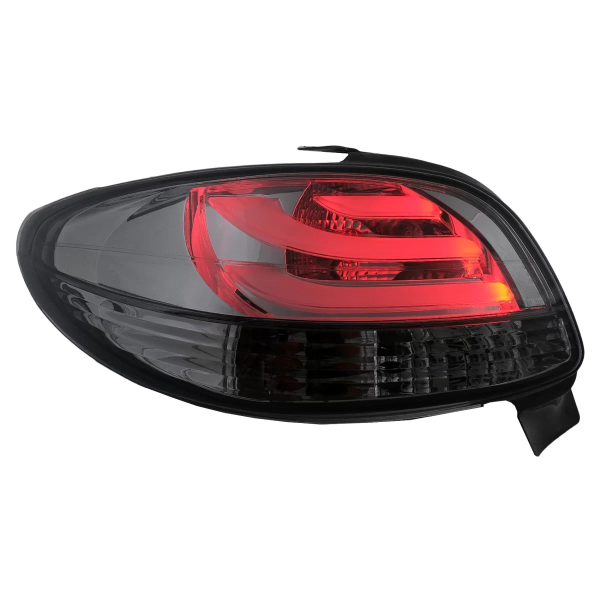 Fanali Posteriori LED Nero Fumé per Peugeot 206 Berlina 5 Porte 3/5 Porte