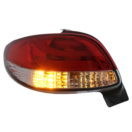 Fanali Posteriori LED Rosso Bianco per Peugeot 206 Berlina 5 Porte 1998-2004