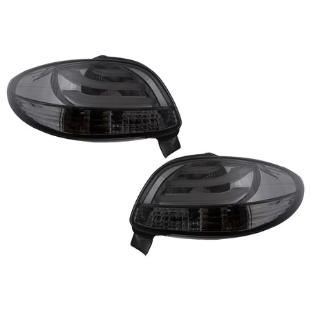 Fanali Posteriori LED Nero Fumé per Peugeot 206 Berlina 5 Porte 3/5 Porte