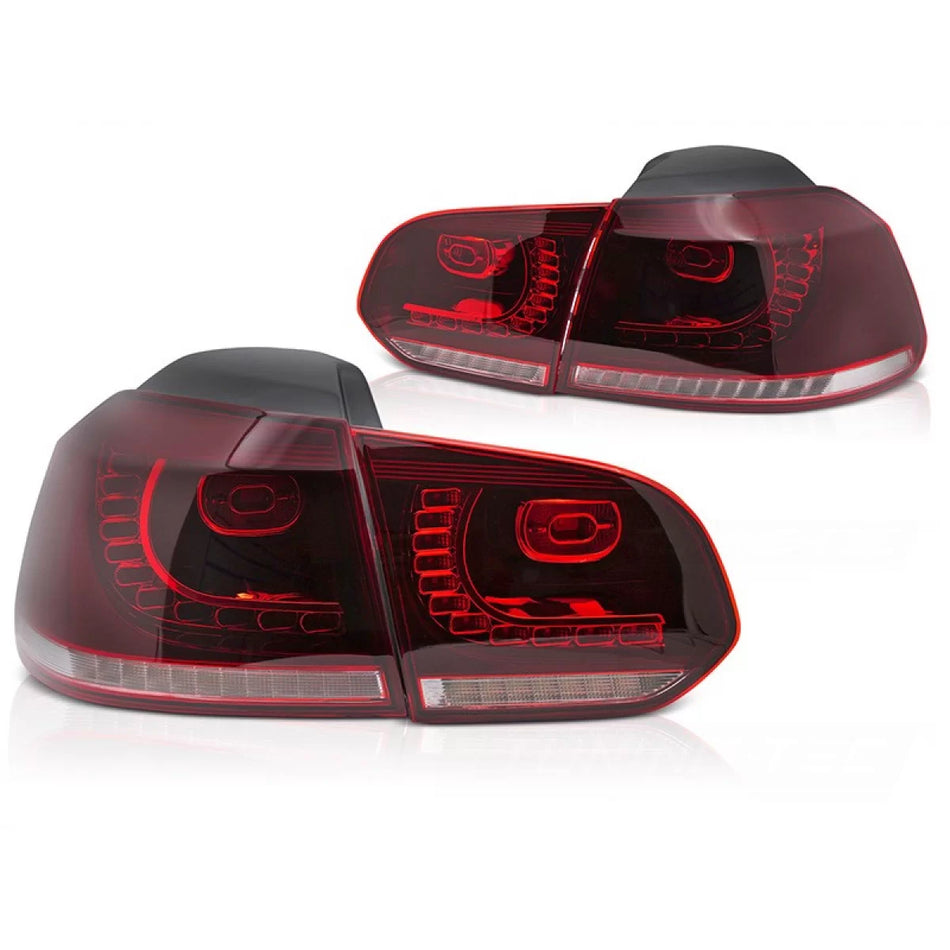 Fanali Posteriori LED Rosso Bianco per Volkswagen Golf Vi 2008-2013 Dx Sx