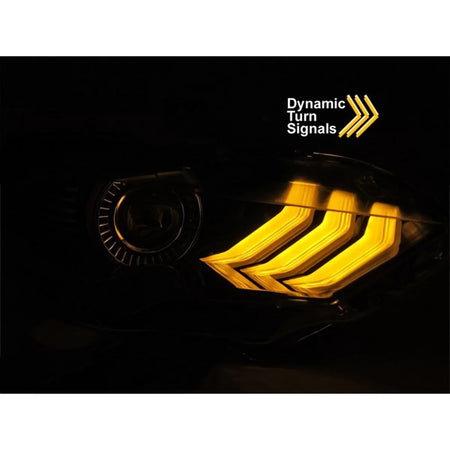 Fari LED Tuning con Indicatori Dinamici e Luci Diurne Rgb per Ford Mustang