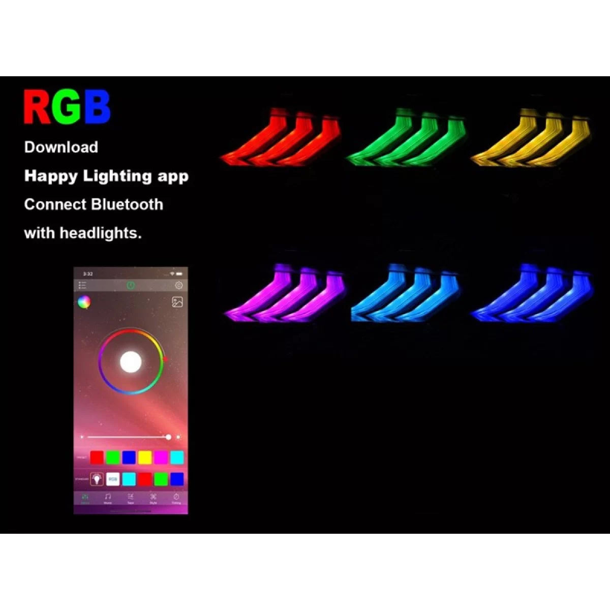 Fari LED Tuning con Indicatori Dinamici e Luci Diurne Rgb per Ford Mustang