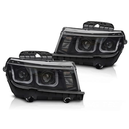 Fari Anteriori LED Tuning Neri Dx e Sx per Chevrolet Camaro 2013-2015