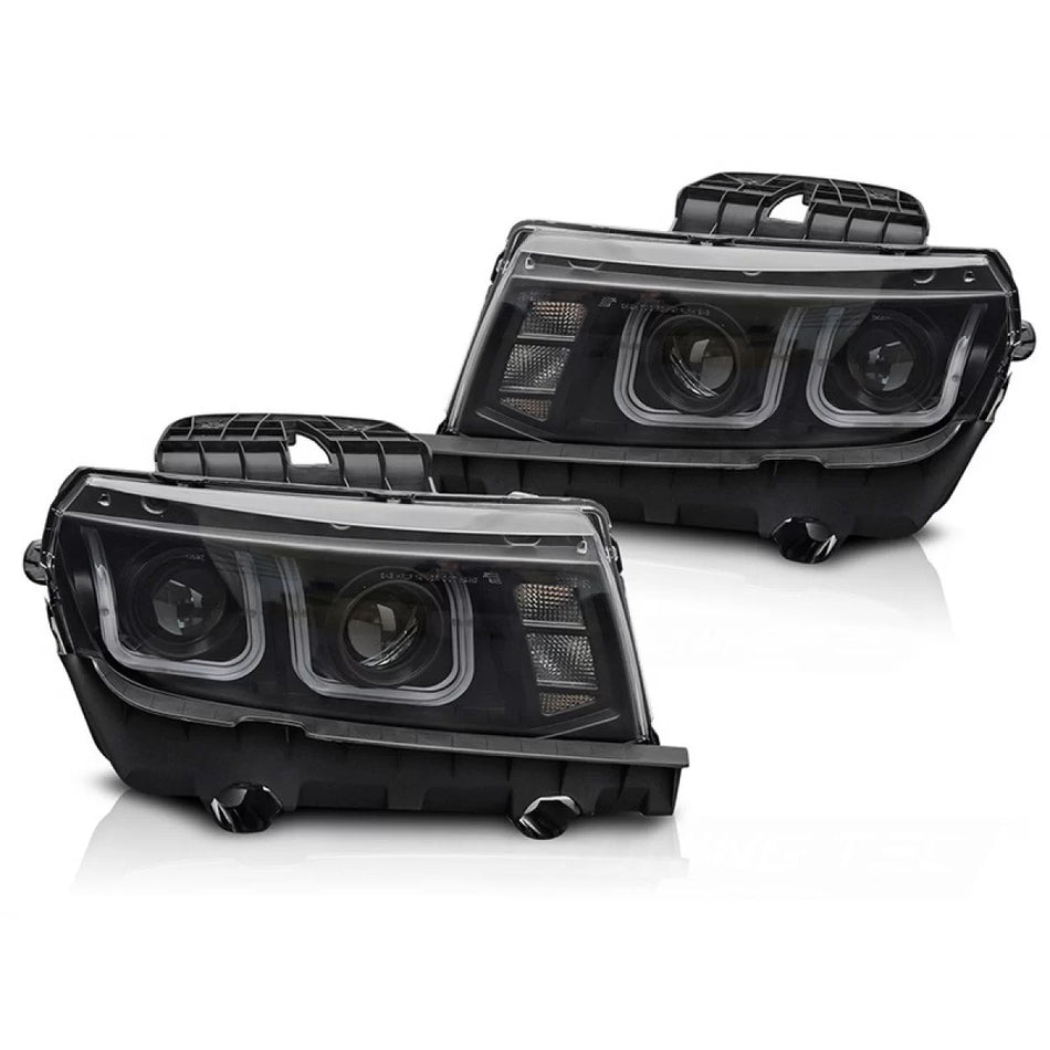 Fari Anteriori LED Tuning Neri Dx e Sx per Chevrolet Camaro 2013-2015
