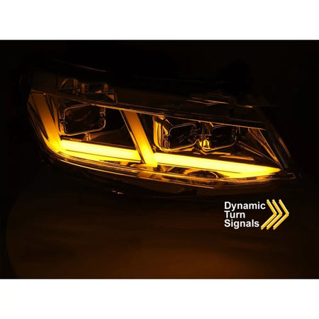 Fari Anteriori LED con Indicatori Dinamici Cromati per Chevrolet Camaro