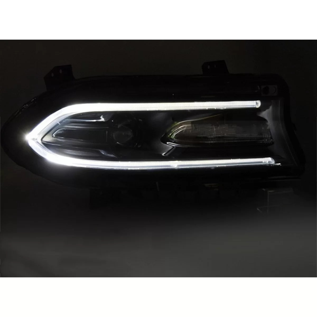 Fari Anteriori LED Tuning con Base Nera per Dodge Charger 2014-2023 DRL