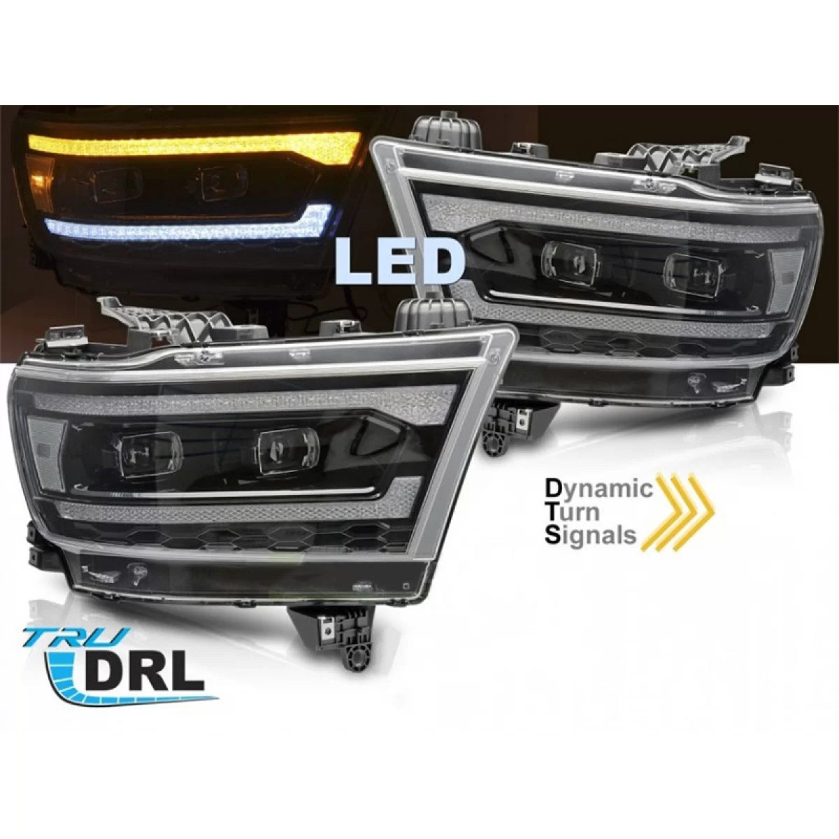 Fari LED Tuning con Indicatori Dinamici e Funzione Welcome per Dodge Ram 1500