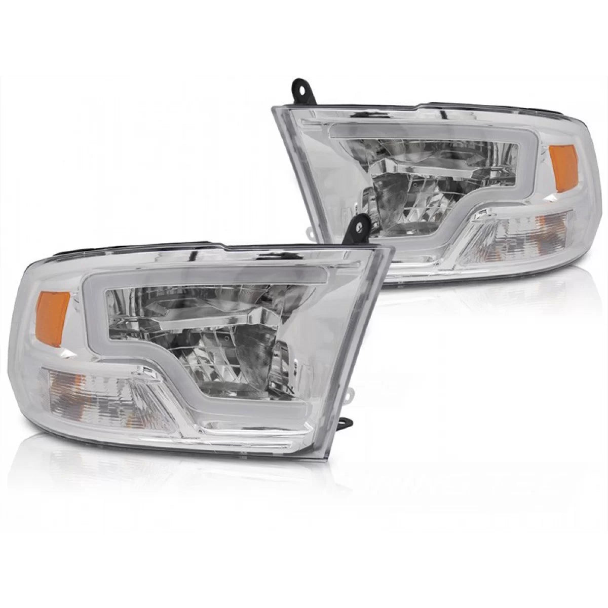 Fari LED Tuning Anteriore Dx e Sx con Base Cromata per Dodge Ram 2009-2018