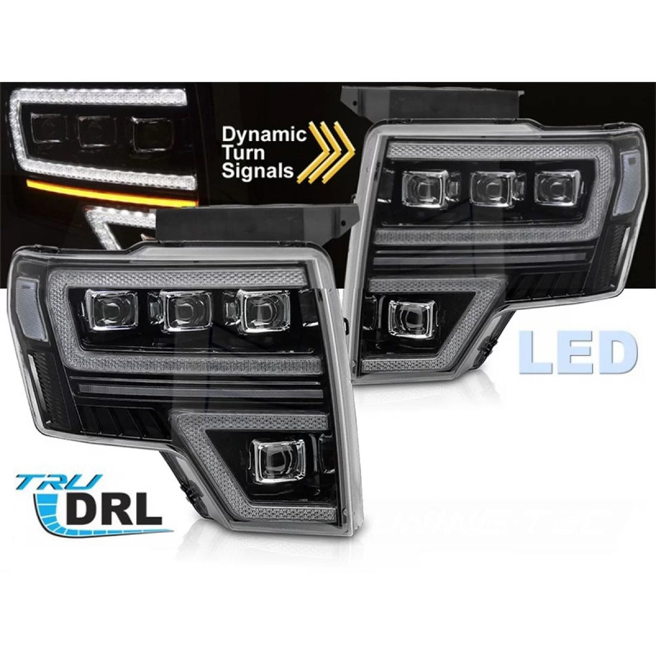 Fari Anteriori LED con Frecce Dinamiche e Funzione Welcome per Ford F150