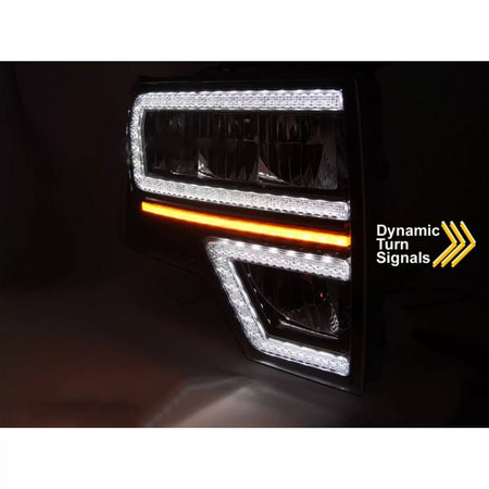 Fari Anteriori LED con Frecce Dinamiche e Funzione Welcome per Ford F150