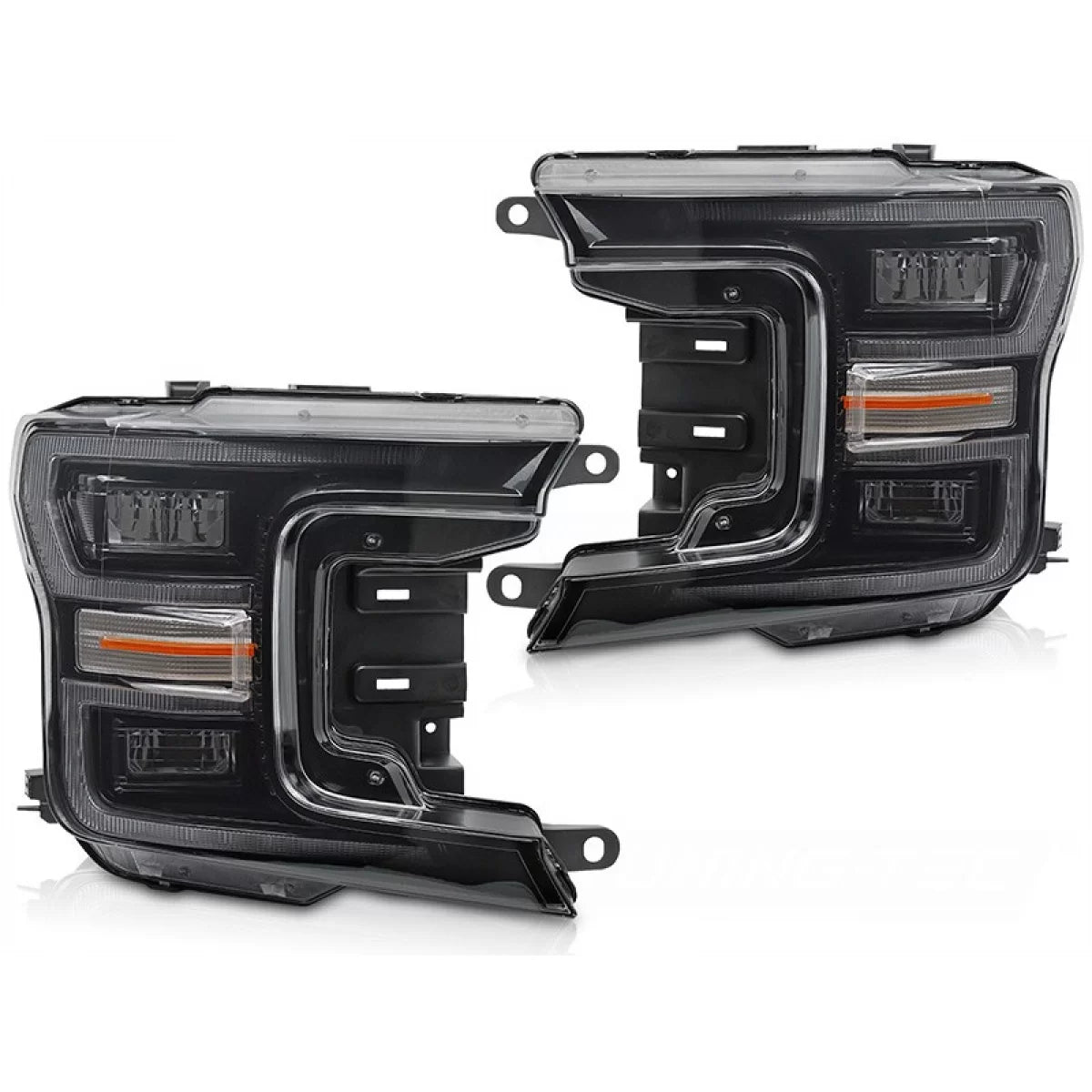 Fari Anteriori LED con Frecce Dinamiche Base Nera per Ford F150 2017-2020