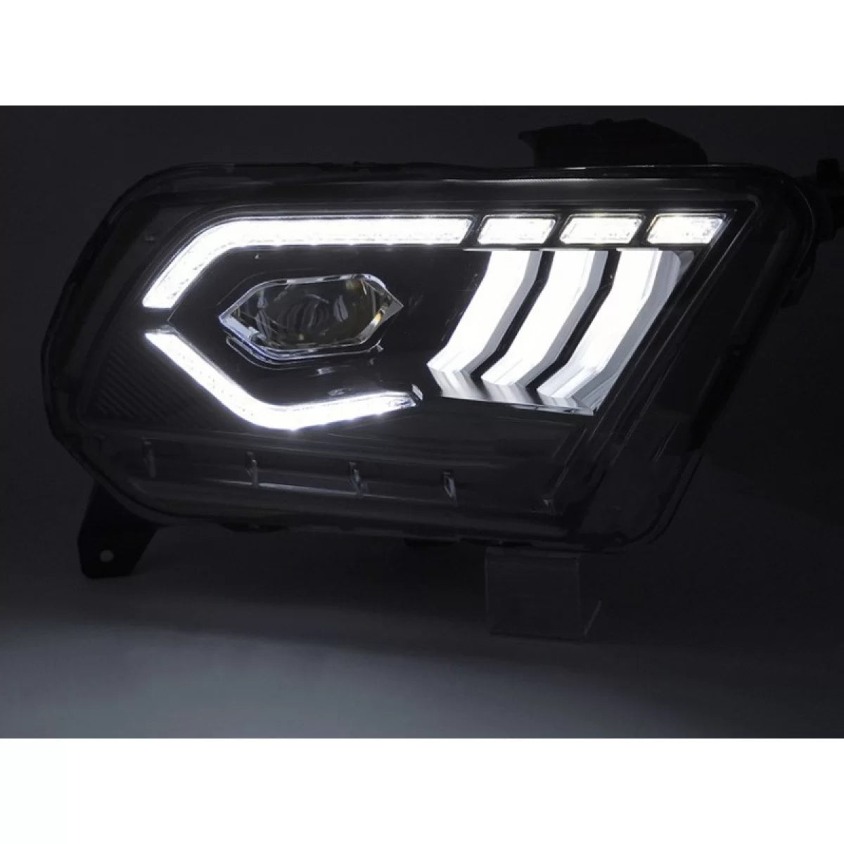 Fari Anteriori LED con Indicatori Dinamici Neri per Ford Mustang 2010-2013