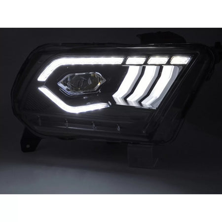 Fari Anteriori LED con Indicatori Dinamici Neri per Ford Mustang 2010-2013