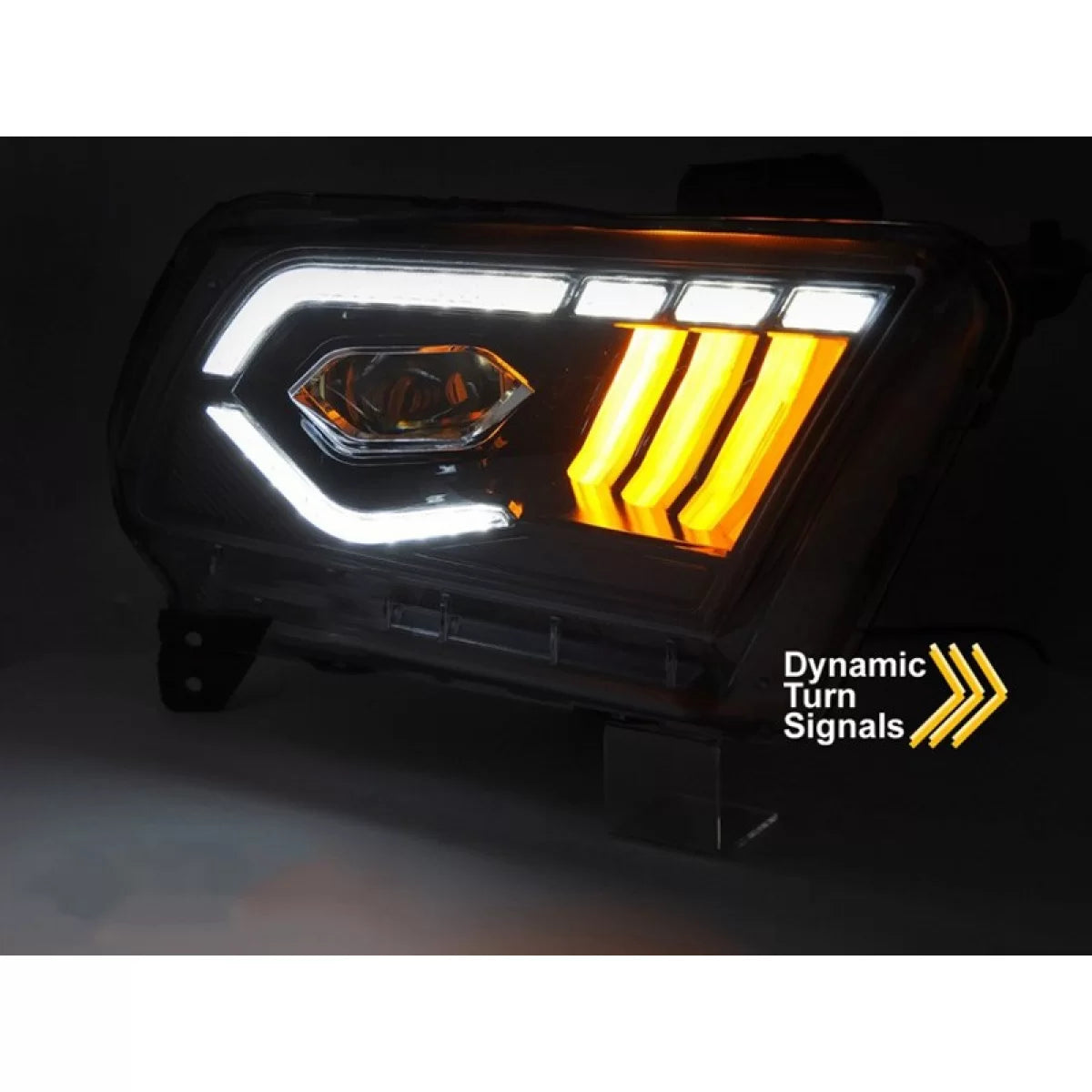 Fari Anteriori LED con Indicatori Dinamici Neri per Ford Mustang 2010-2013