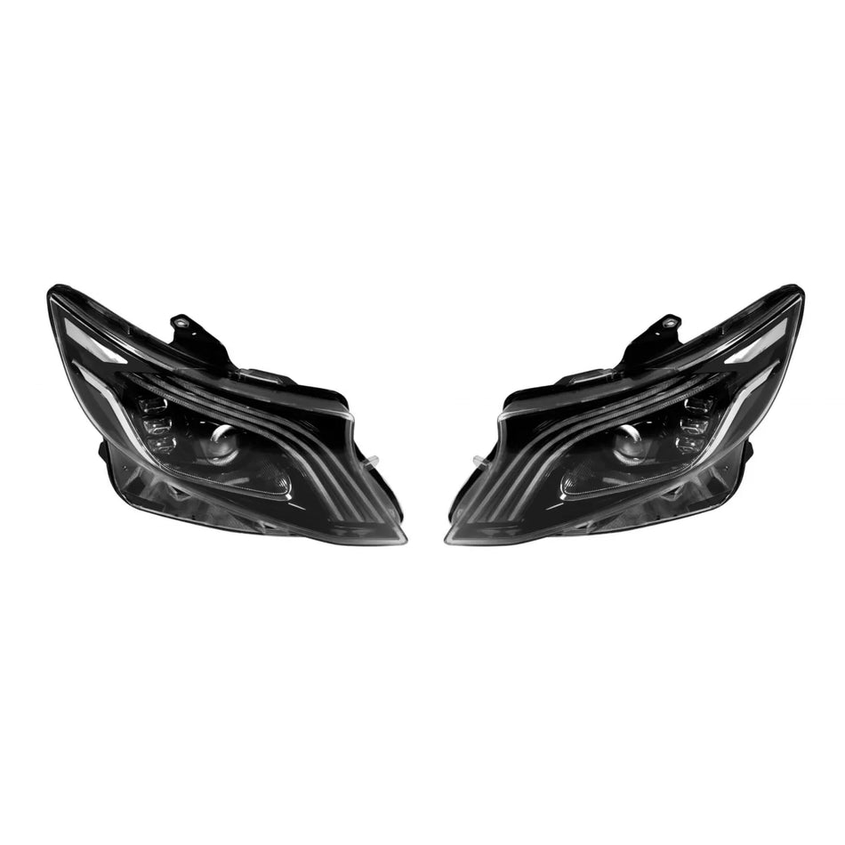 Fari Anteriori LED Tuning Neri Sinistro e Destro per Mercedes Classe V W447