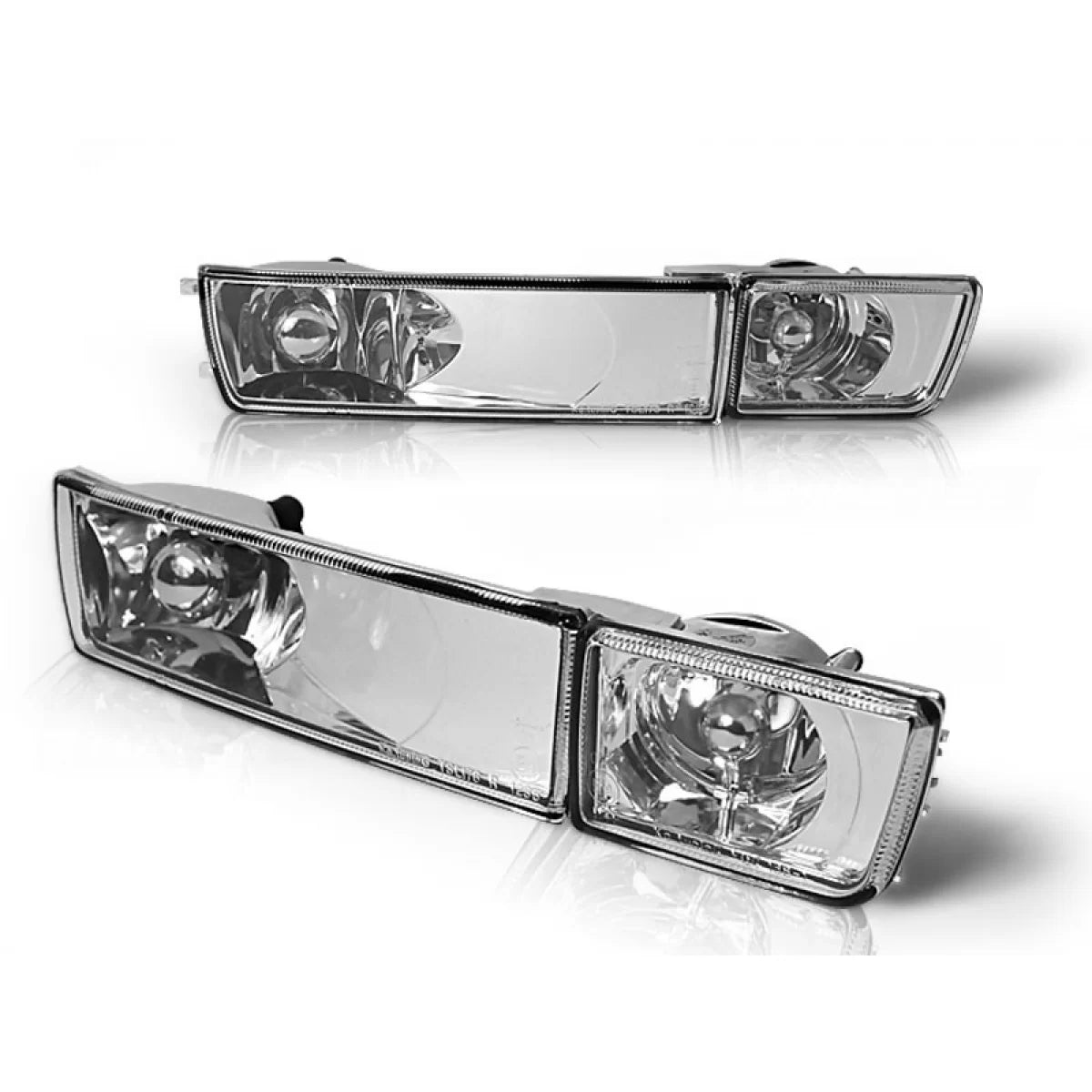 Kit Indicatori LED Anteriore Sinistro e Destro Cromato per VW Golf 3 1991-1997